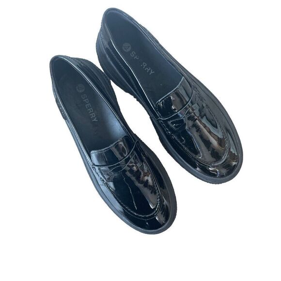 New! SPERRY Women's Highland Platform Loafer in Black Leather Size 9.5 #STS88575 - Picture 6 of 8